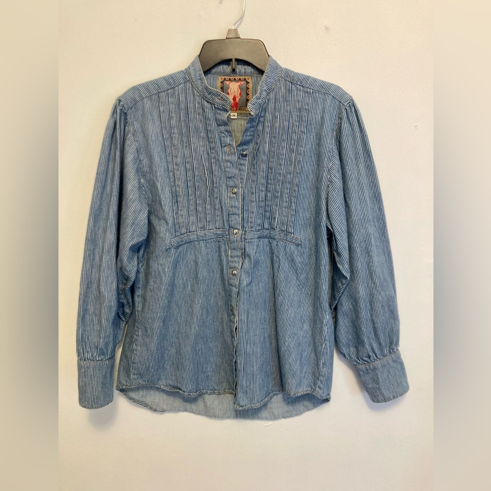 Vintage Desert West denim shirt with buffalo buttons